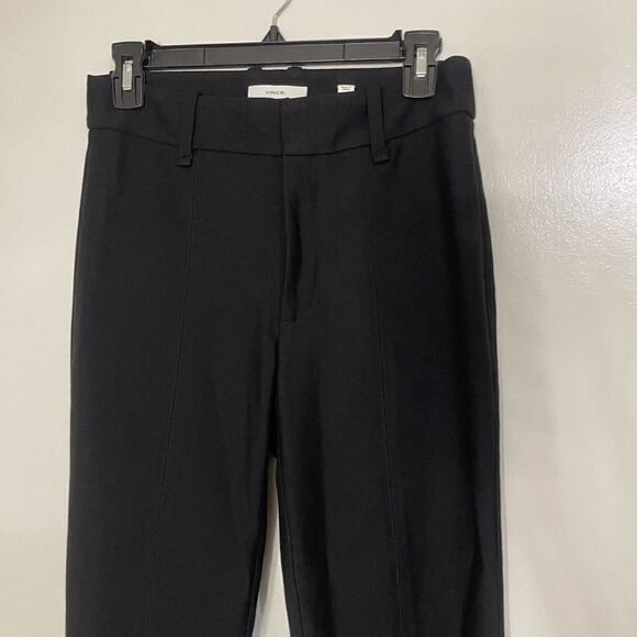 VINCE. black knit straight leg trouser work pants size US 4 - Picture 3 of 7